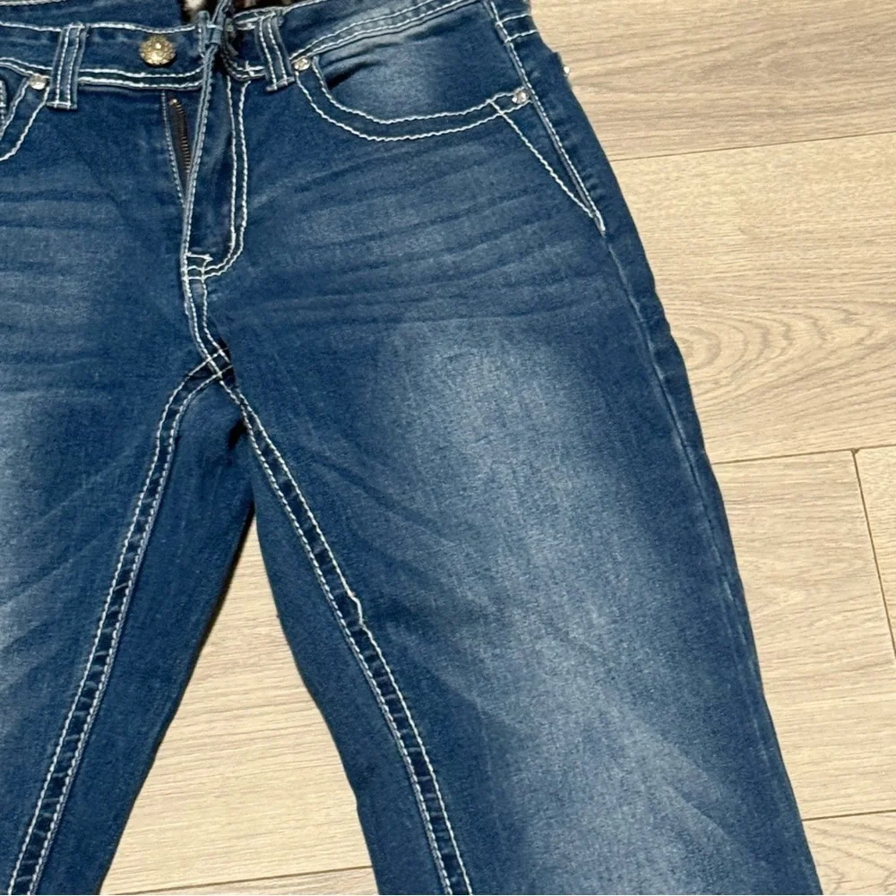 REBEL Jeans Embellished Flare Jeans Sz 7/26‎